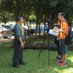 Alvin being interviewed. Photo by Joleen Chan.